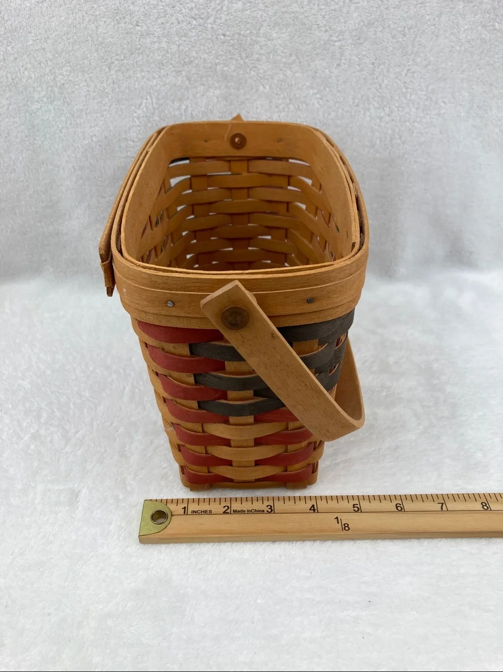 VTG Longaberger 25th Anniversary Americana Hand Woven Basket 10” x 5” x 7”